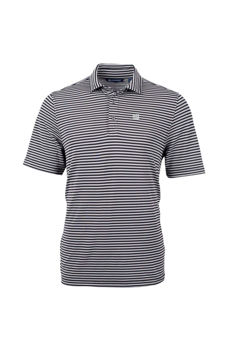 Cutter & Buck Men's Cutter & Buck Black New York Giants Big & Tall Virtue Eco Pique Stripe Recycled Polo, Main, color, 