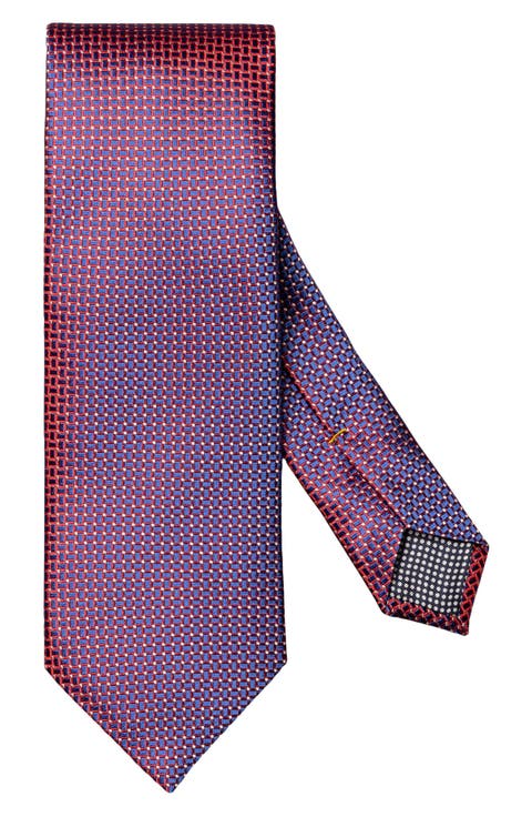 Geometric Jacquard Silk Tie