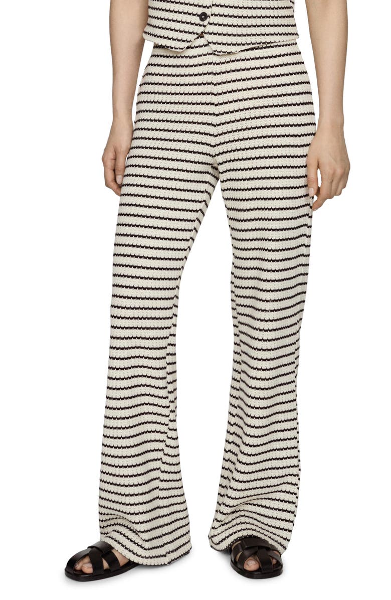 MANGO Nita Knit Straight Leg Pants, Main, color, Black