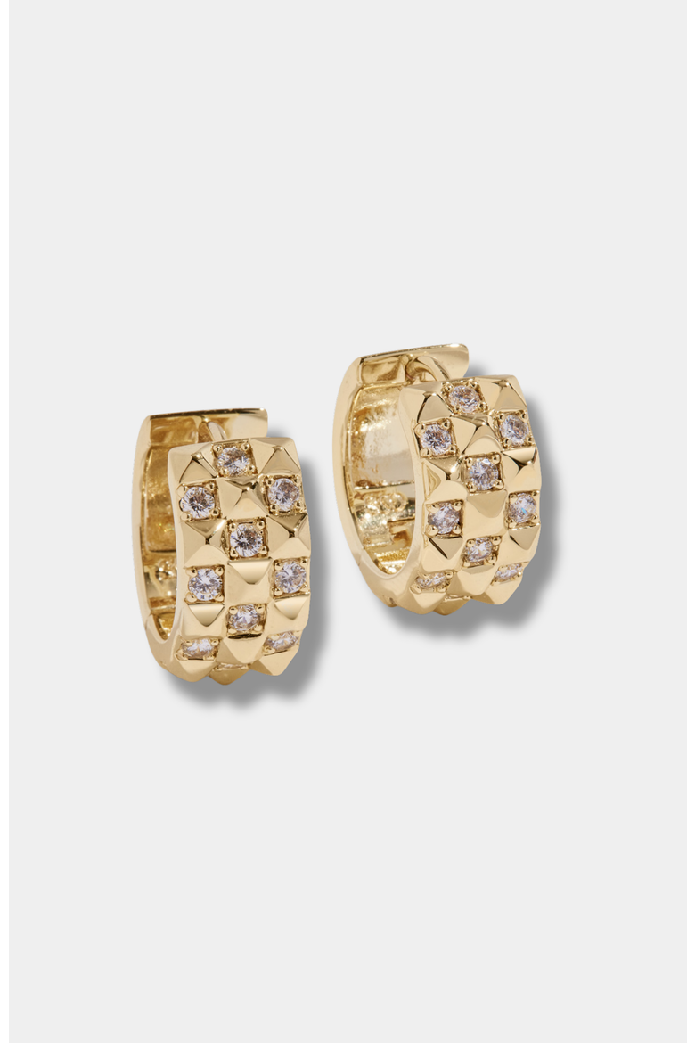 Vivienne Reversible Pave Hinged Huggie Earrings, Main, color, Gold