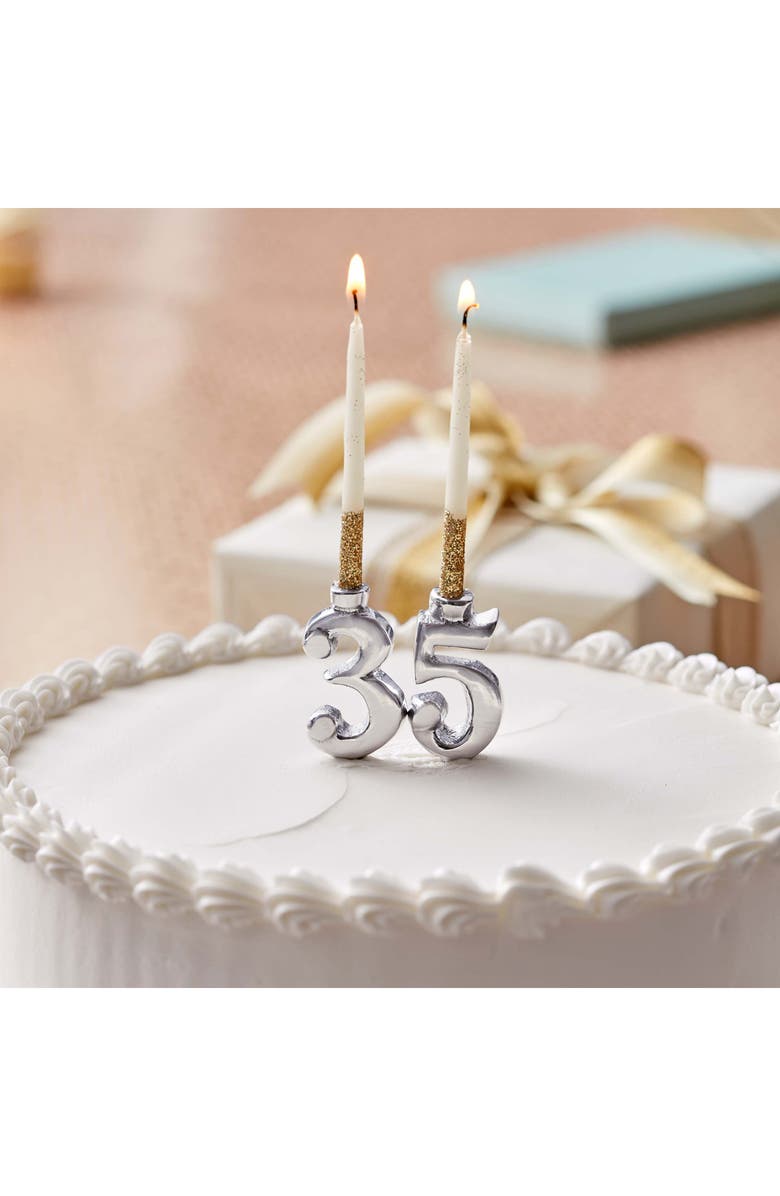 Mariposa Number Candleholder Set, Alternate, color, Silver