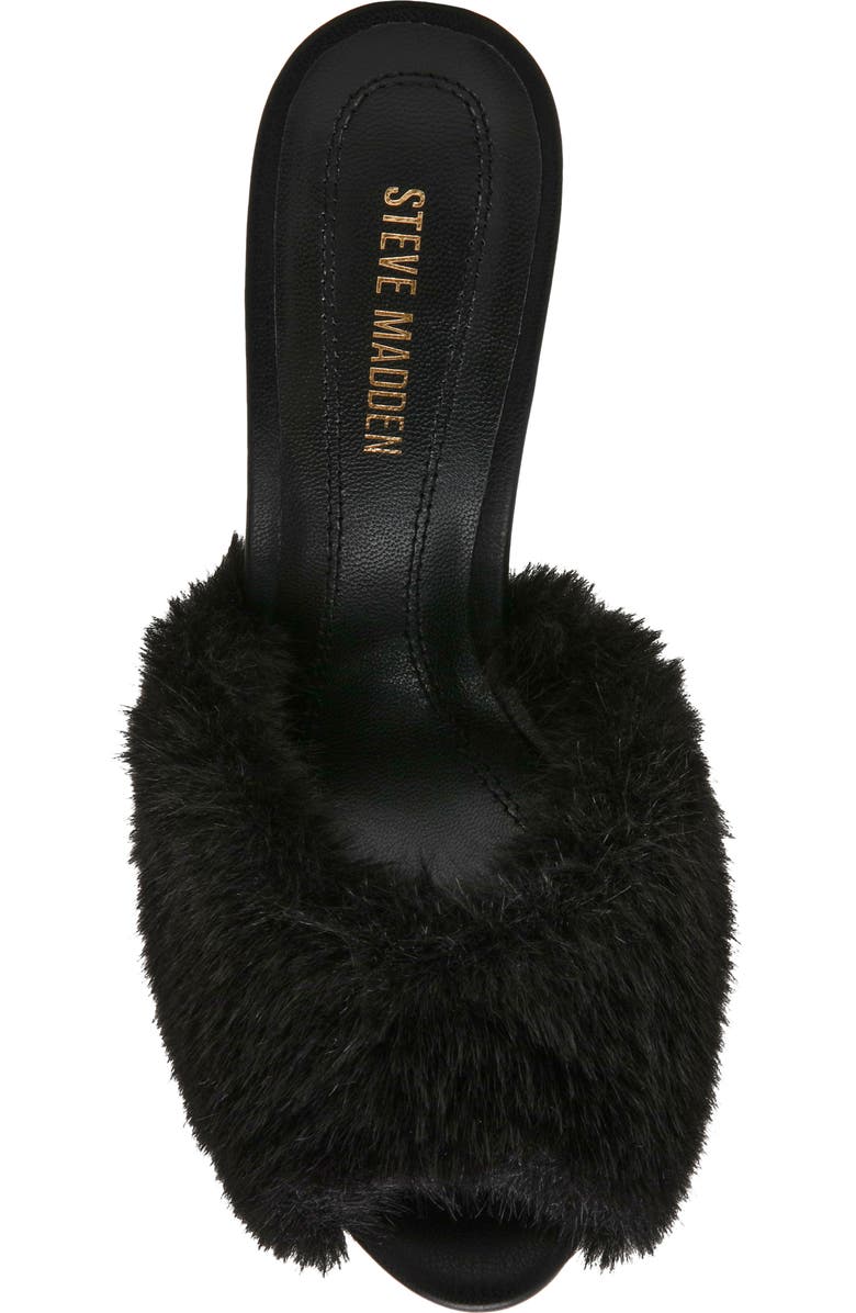 Steve Madden Priya Faux Fur Sandal, Alternate, color,