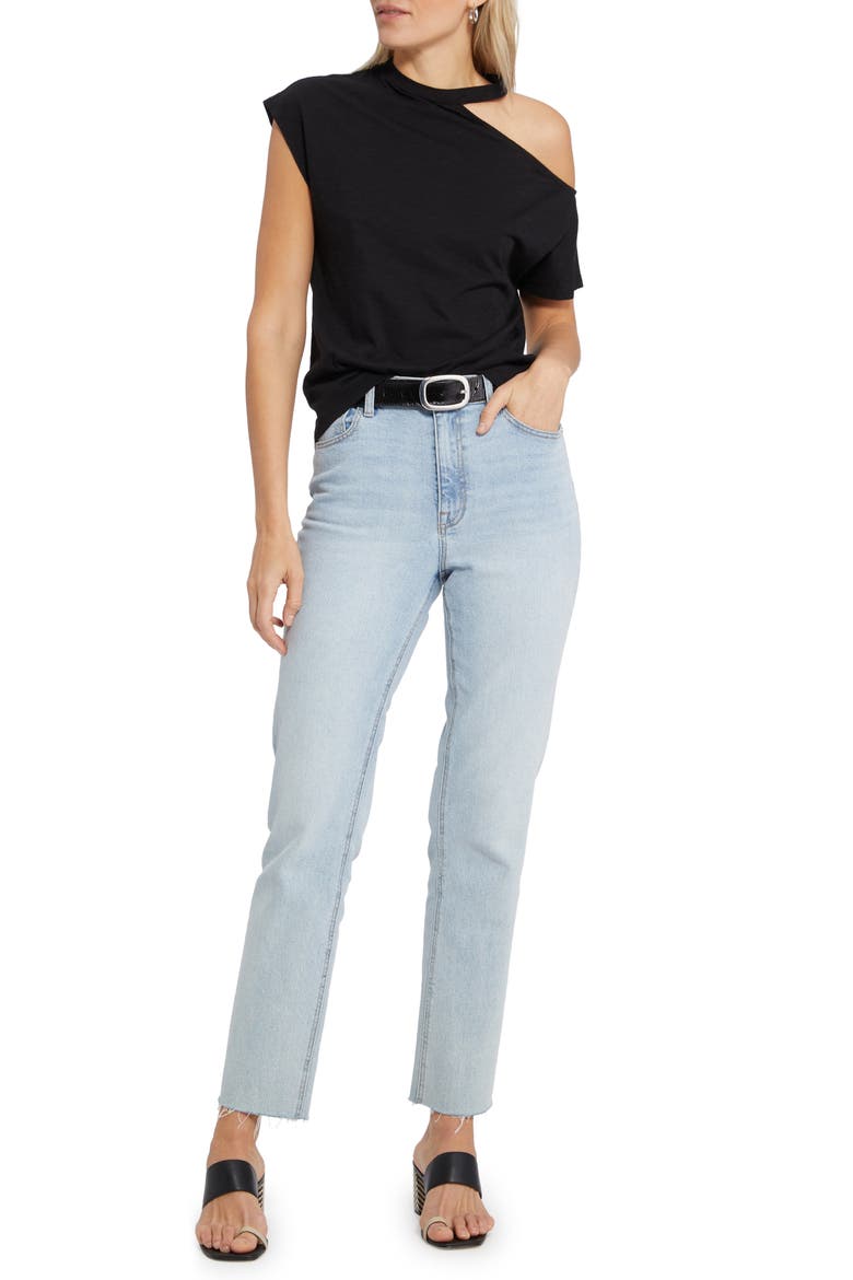 Part-Time Lover Single Cold Shoulder T-Shirt, Alternate, color, BLACK