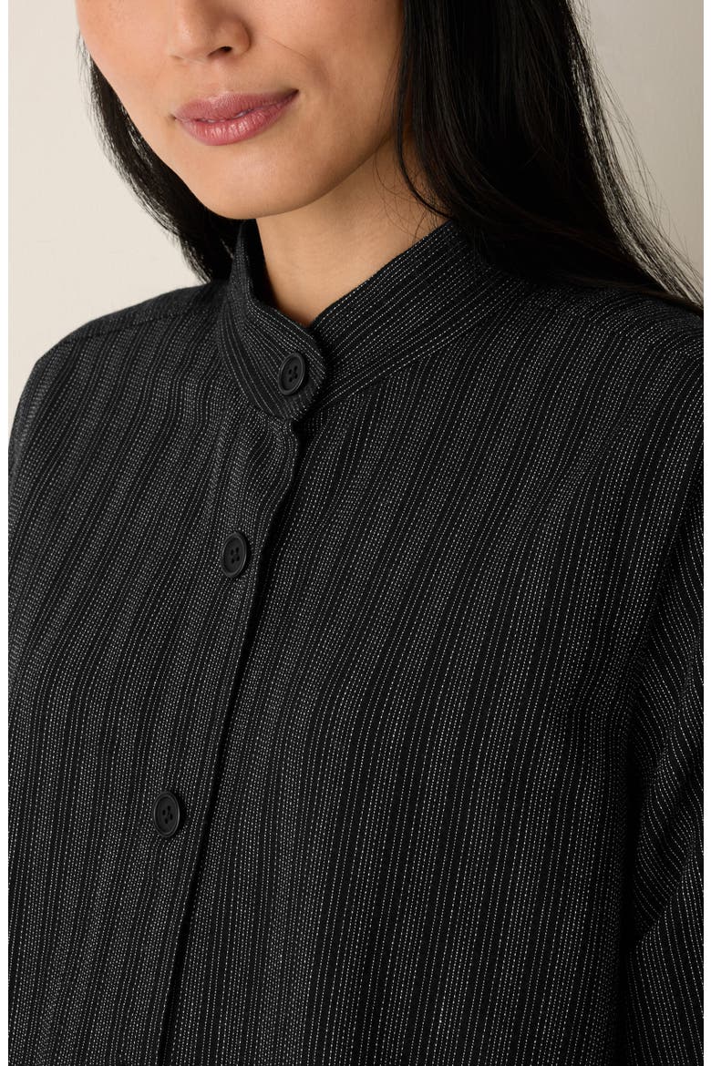 Stand Collar Jacket, Alternate, color, BLACK WHITE