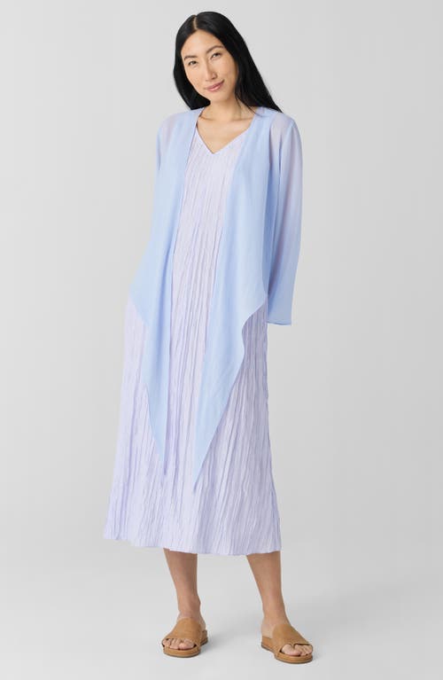 Eileen Fisher Pleated Silk Midi Dress In Bellflower