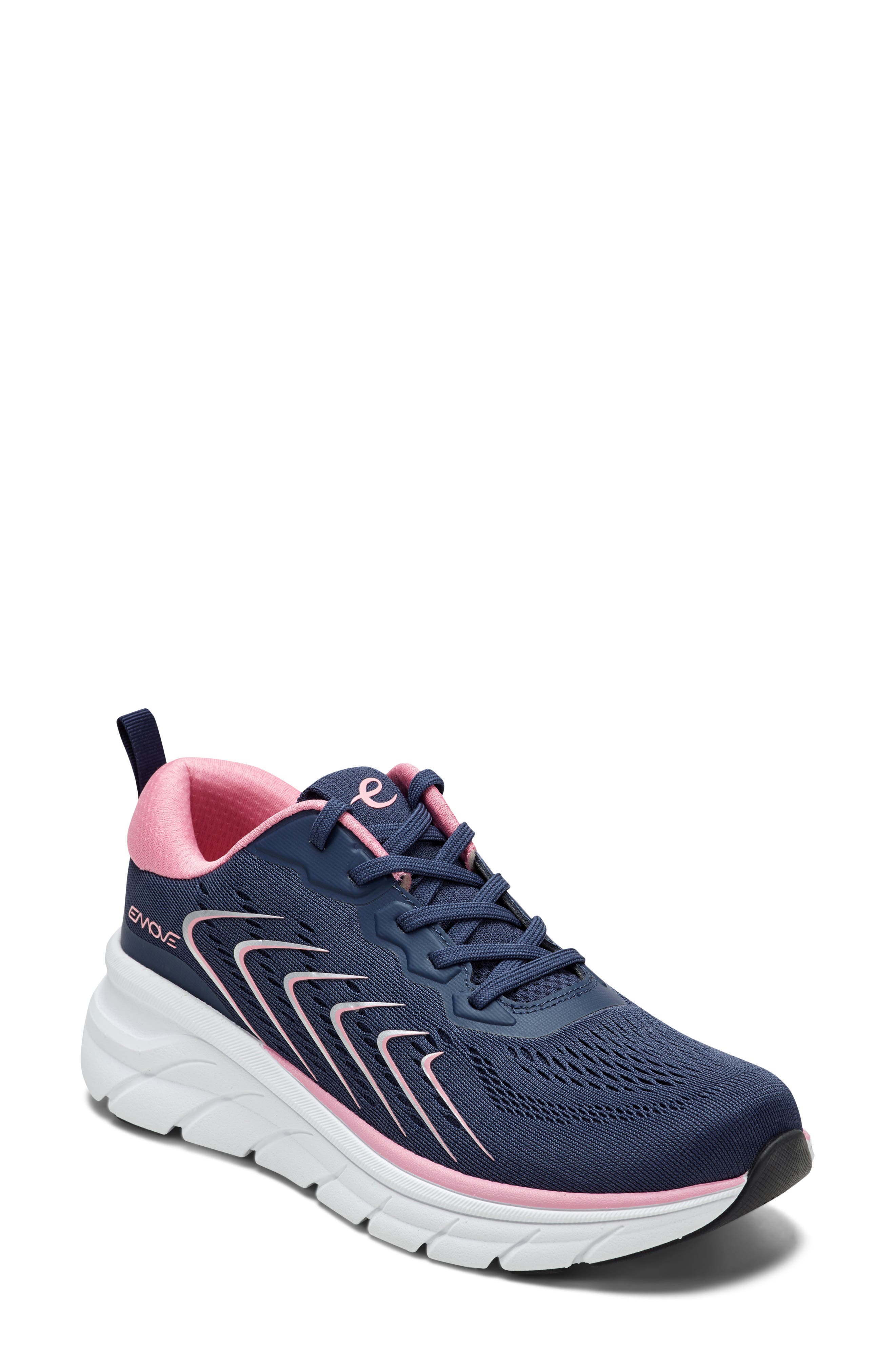 Easy Spirit x Denise Austin Maelie Sneaker, Main, color, Dark Blue