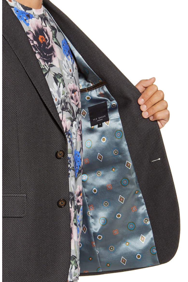 Slim Fit Diamond Weave Sport Coat, Alternate, color, GREY