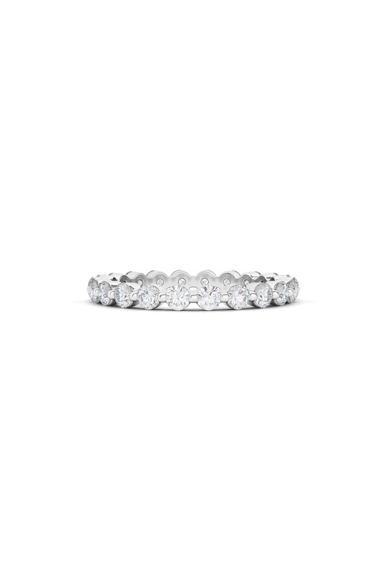 Lab Grown Diamond Single Prong Eternity Band Ring, Main, color, WHITE GOLD