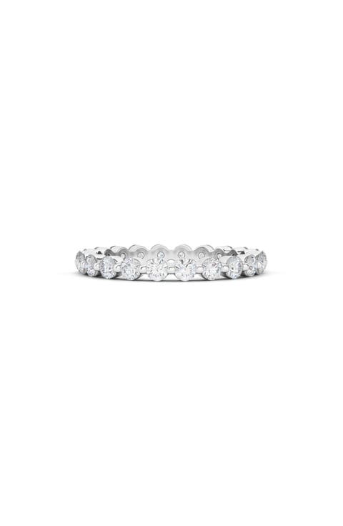 Lab Grown Diamond Single Prong Eternity Band Ring