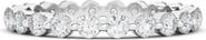 HauteCarat Lab Grown Diamond Single Prong Eternity Band Ring