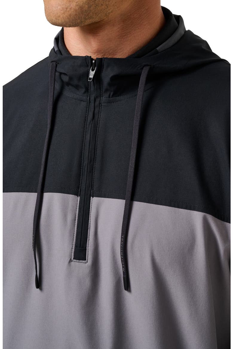 Meridian Quarter Zip Tech Hoodie, Alternate, color, BLACK