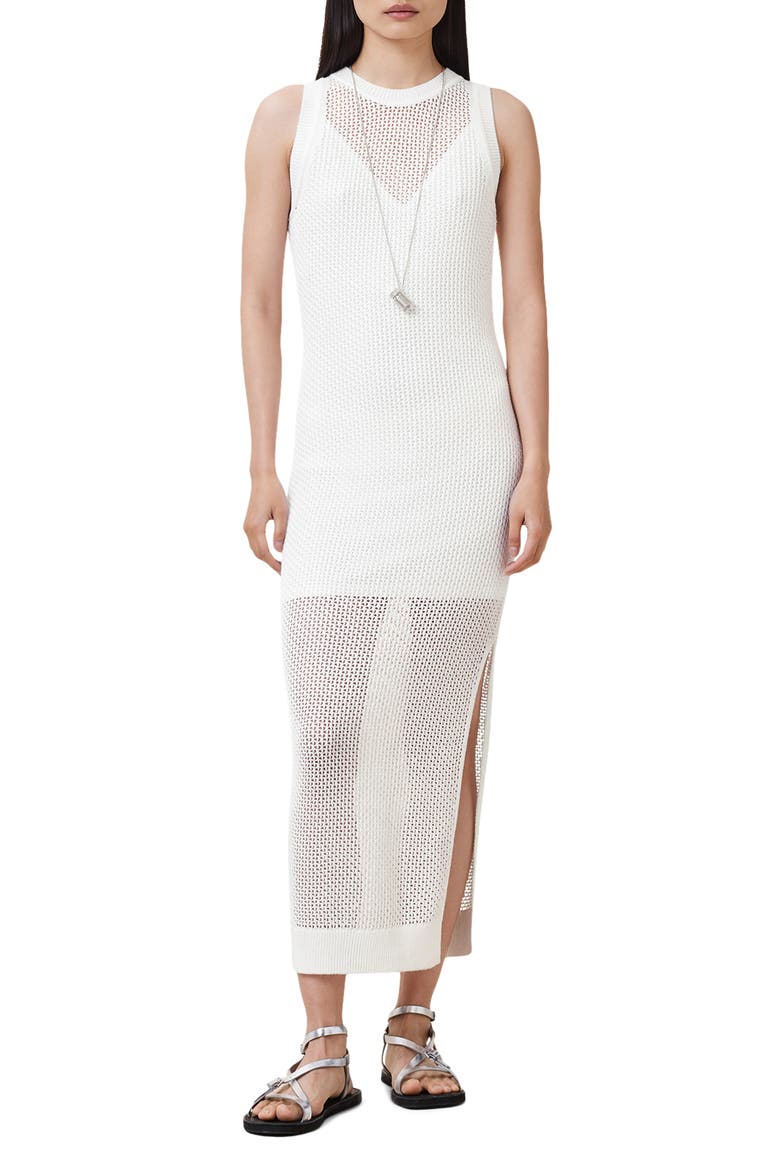 Miro Open Stitch Dress, Alternate, color, CHALK WHITE