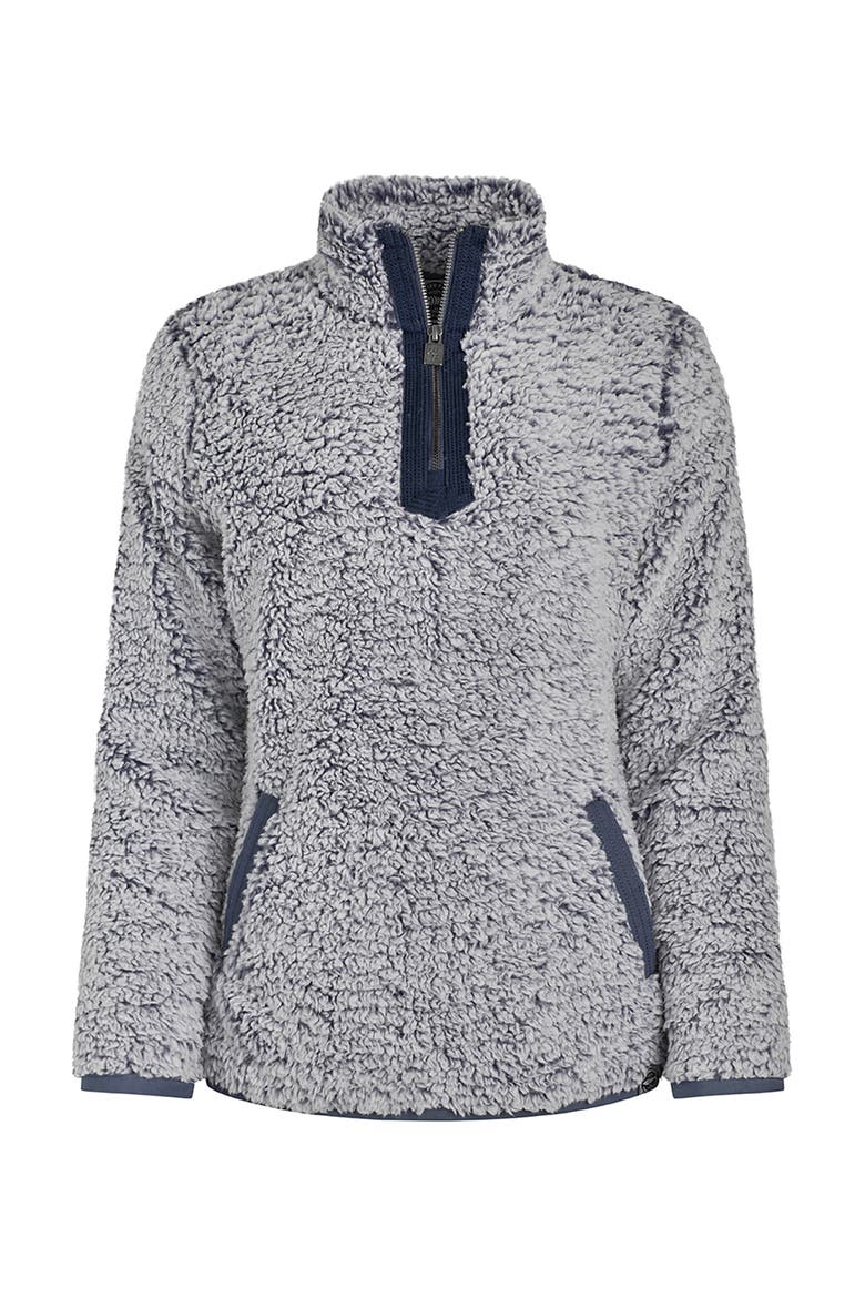 Madi Cozy 1/4 Zip Fleece Sweatshirt, Alternate, color, Navy