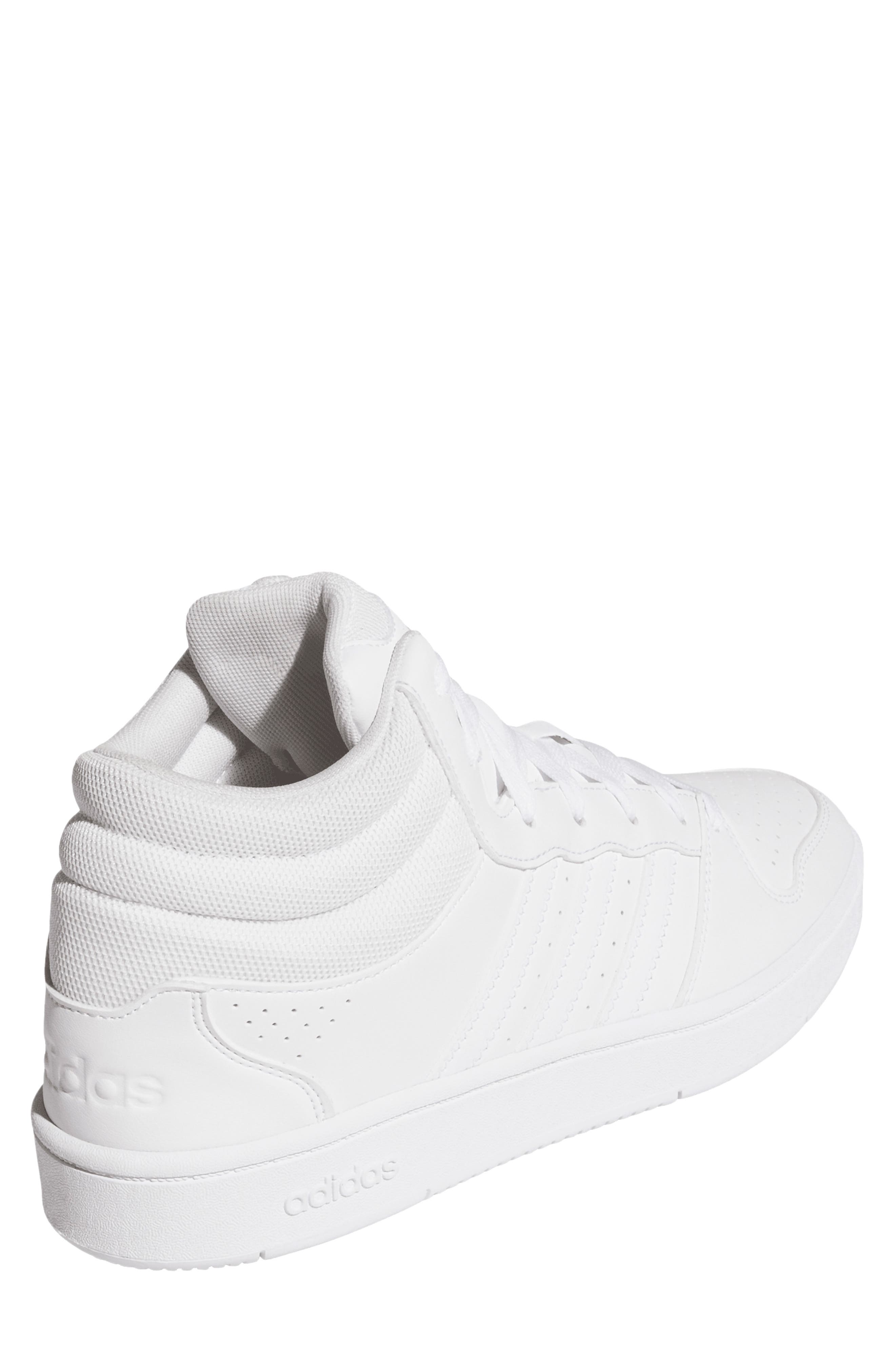 Gender Inclusive Hoops 3.0 Mid Top Sneaker, Alternate, color, WHITE/ WHITE/ GREY