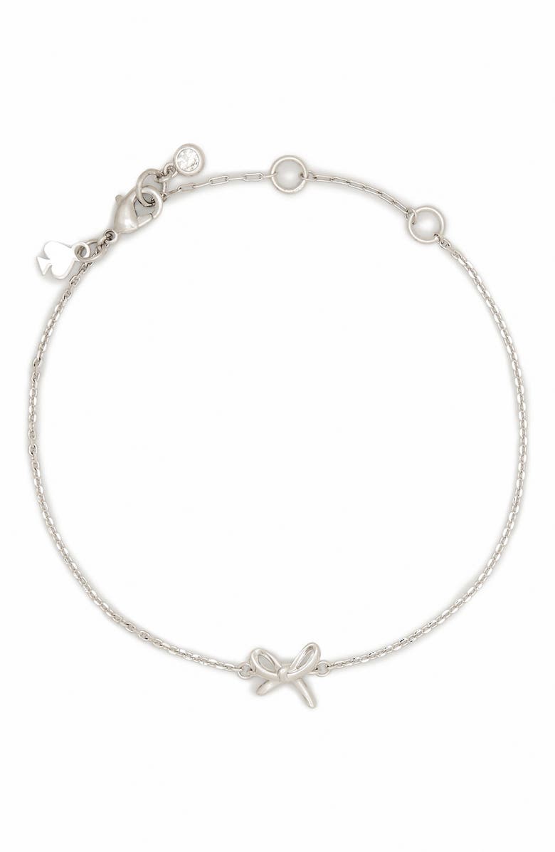 Kate Spade New York mini bow pendant necklace, Main, color, 