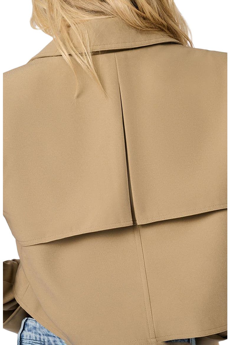 Cropped Trench Coat, Alternate, color, SOFT BROWN