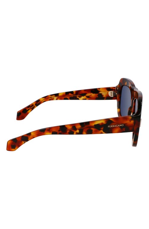 Ferragamo Rivets 57mm Aviator Sunglasses In Tortoise