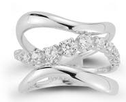 GLAZE JEWELRY Stacked Wave Cubic Zirconia Ring