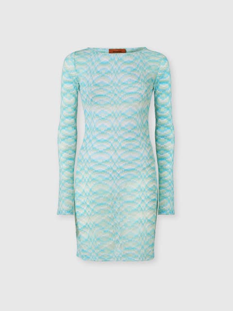 Mini Dress In Shaded Viscose Lamé