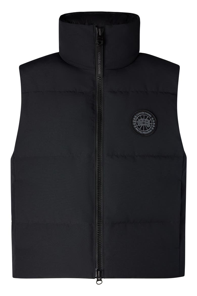 Grandview Black Label Crop 750 Fill Power Down Puffer Vest, Alternate, color, BLACK