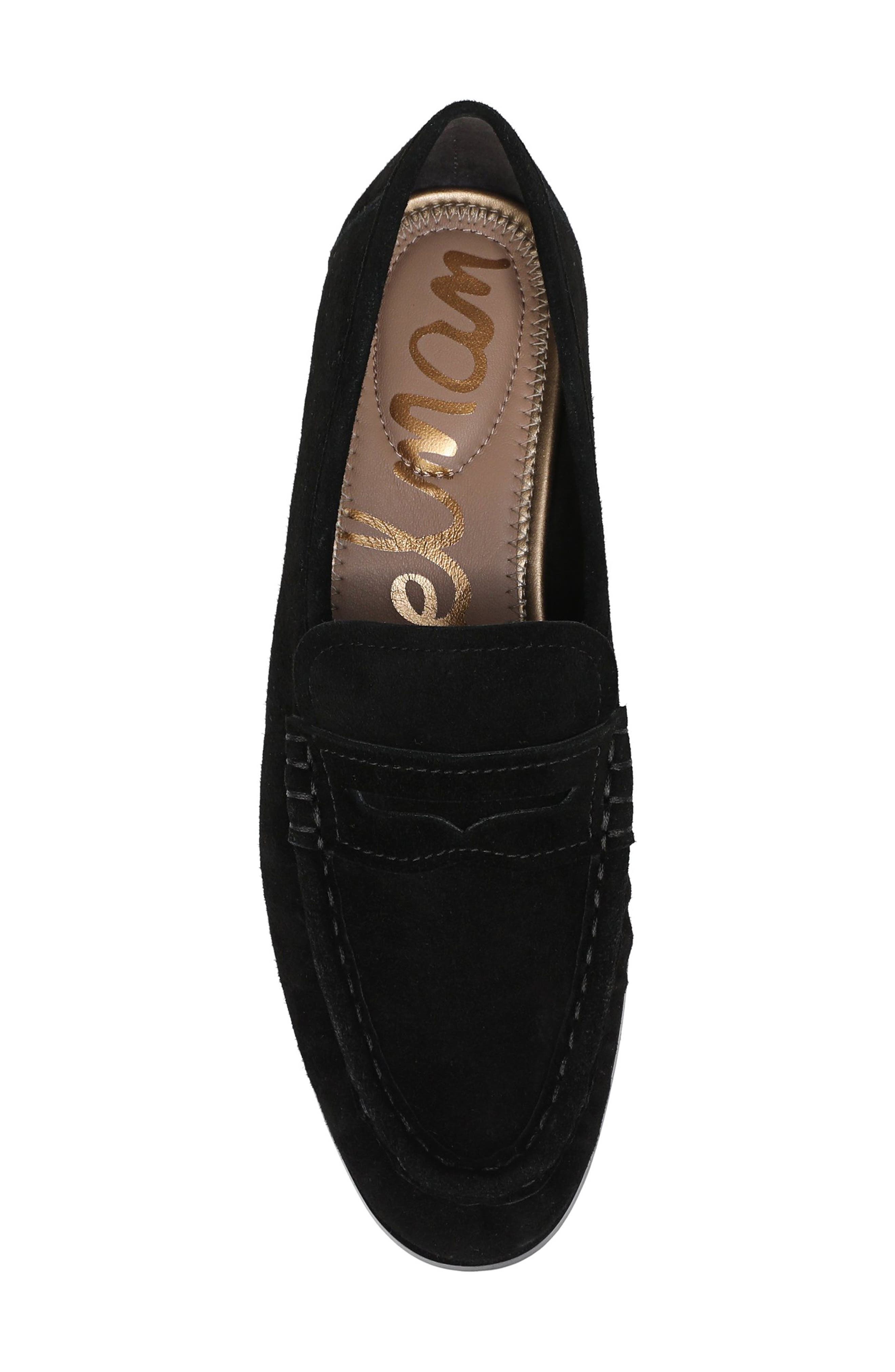 Lizbeth Moc Toe Loafer, Alternate, color, BLACK