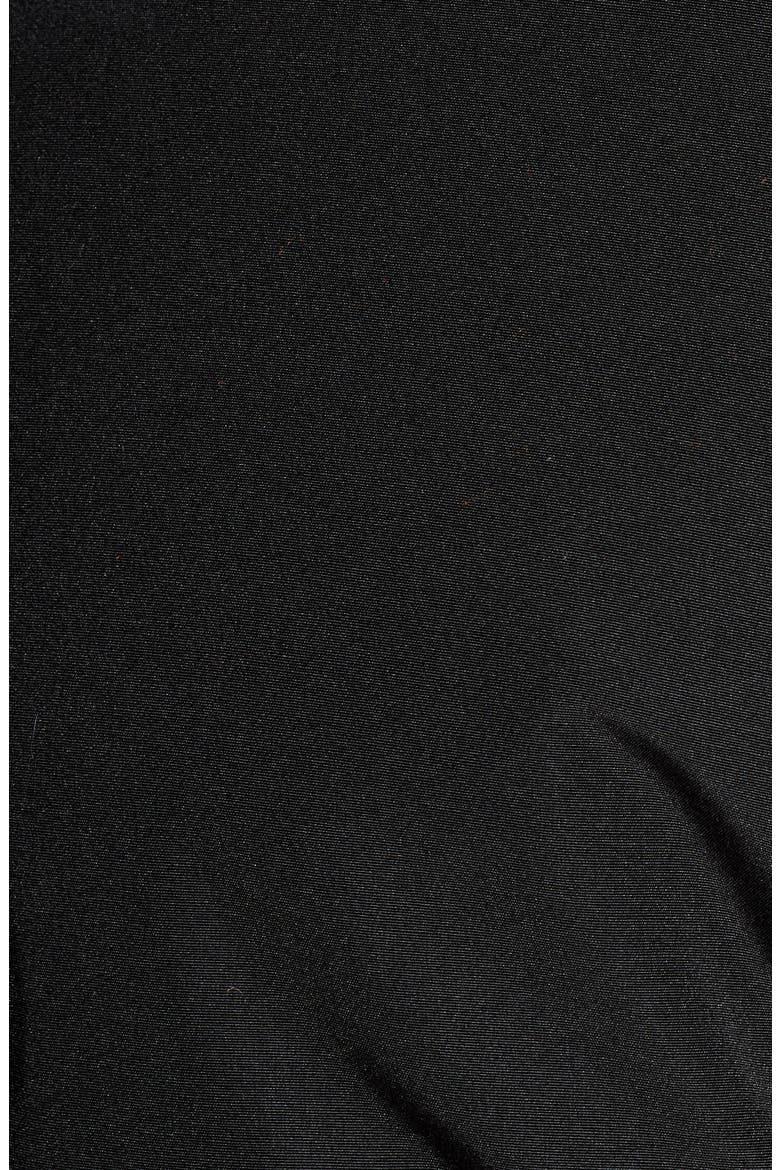 Faux Fur Trim Short Parka, Alternate, color, BLACK