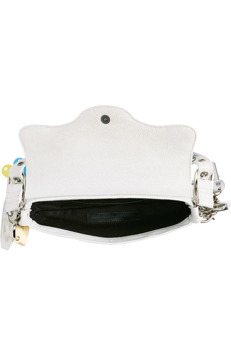 Balenciaga Small Le Cagole Used Effect Sling Bag with Charms, Alternate, color,