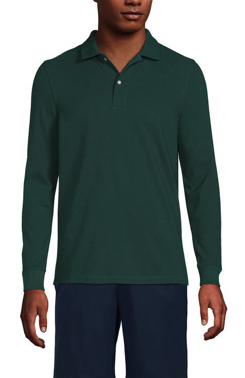 School Uniform Young Long Sleeve Mesh Polo Shirt