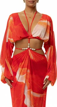 JLUXLABEL Selene Draped Crop Top