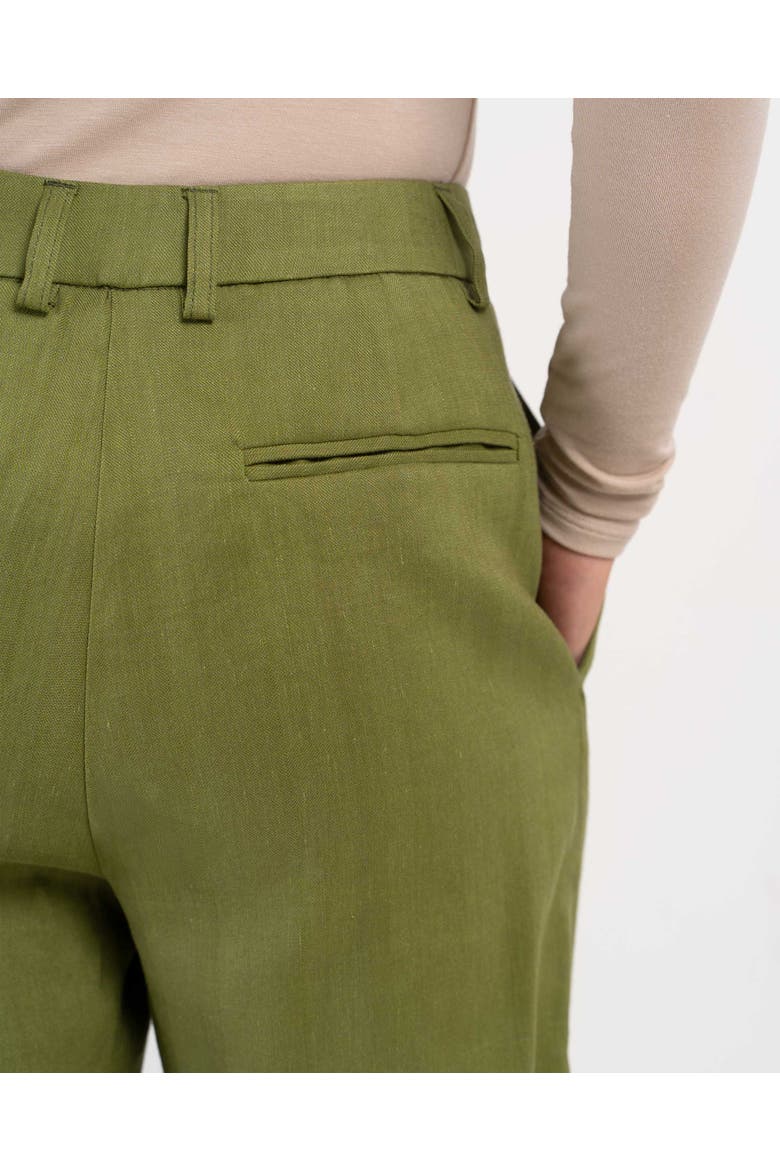 Iona Linen Pants, Alternate, color, Olive