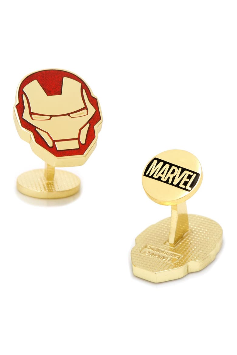 'Iron Man' Cuff Links, Main, color, RED MULTI