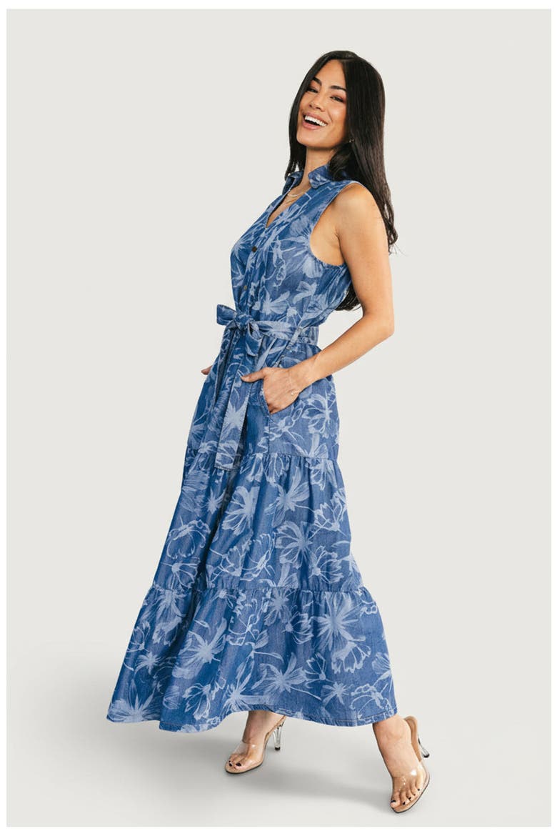 Rocío Soft Denim Dress, Alternate, color, Blue Print