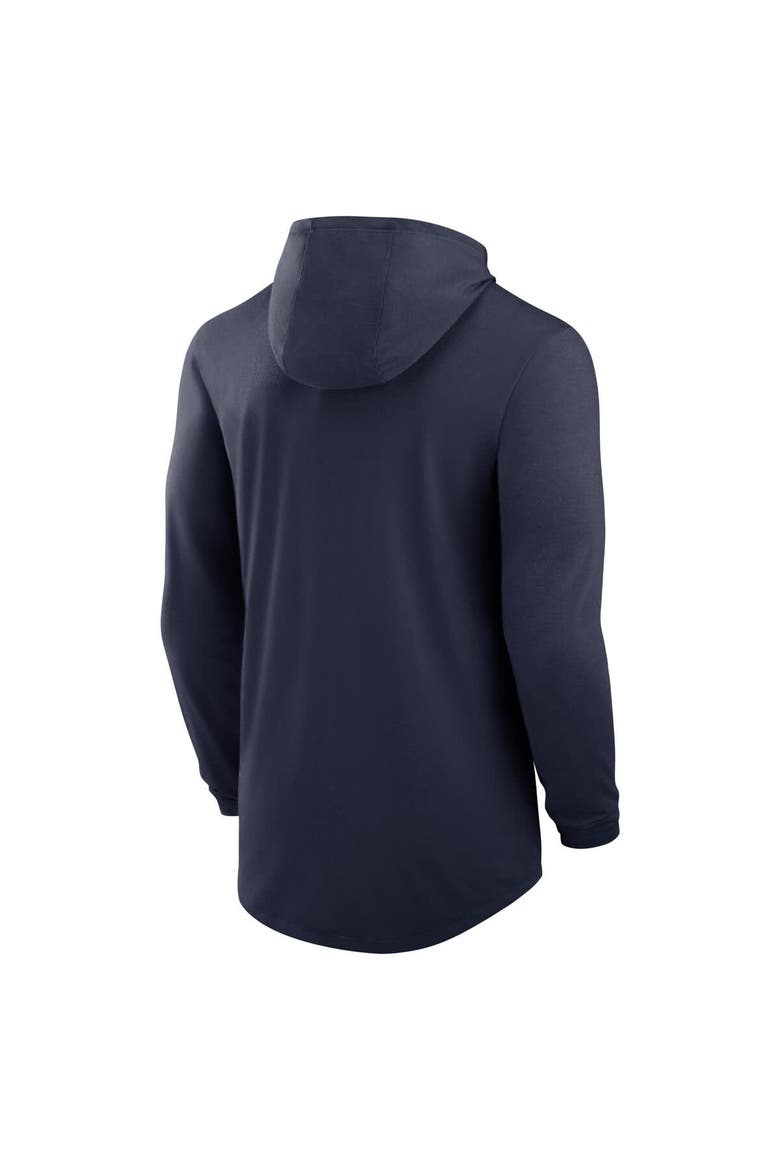 Men's Nike Navy Penn State Nittany Lions Legacy Tri-Blend Dri-FIT Long Sleeve Hoodie T-Shirt, Alternate, color, Navy