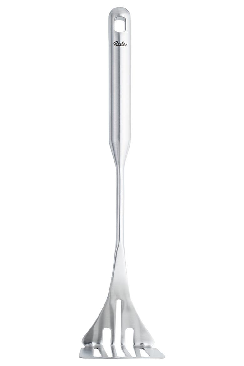 Essential™potato masher, Alternate, color, Metallic Silver