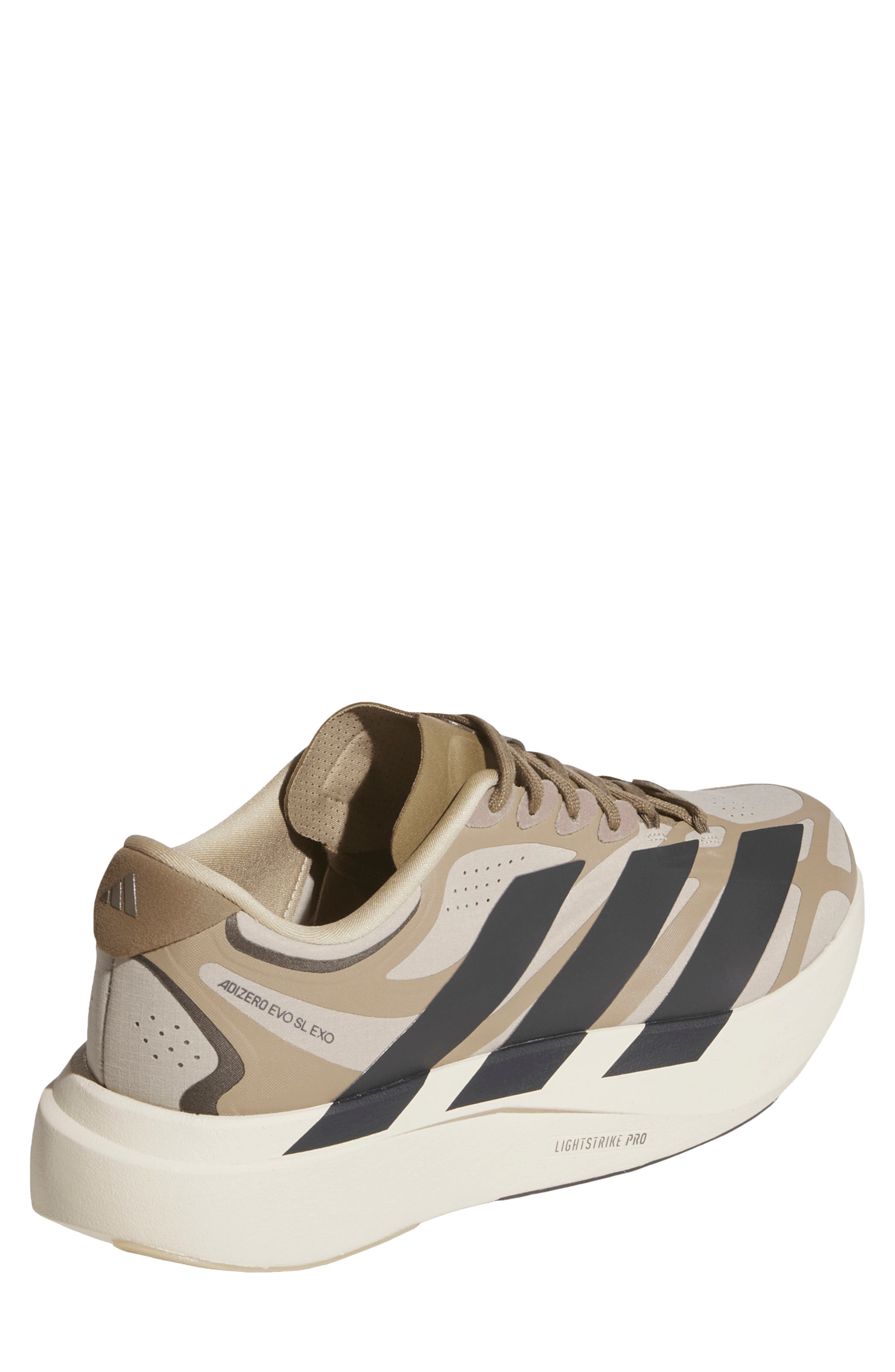 Adizero Evo SL Running Shoe, Alternate, color, KHAKI / CARBON/ KHAKI