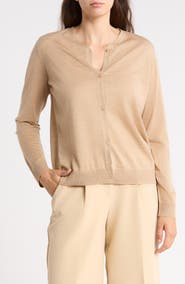 Eileen Fisher V-Neck Wool Cardigan