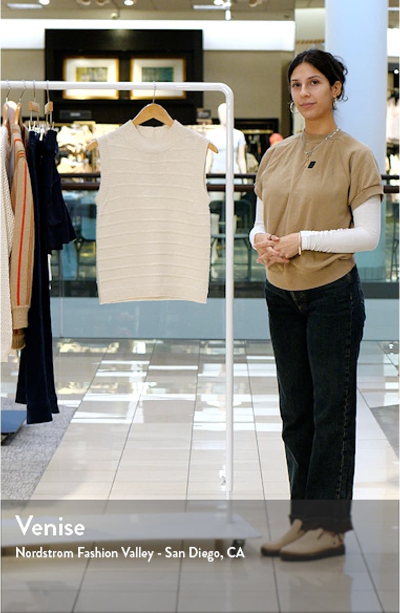 Life Is Easy Sleeveless Cotton Mock Neck Sweater, sales video thumbnail