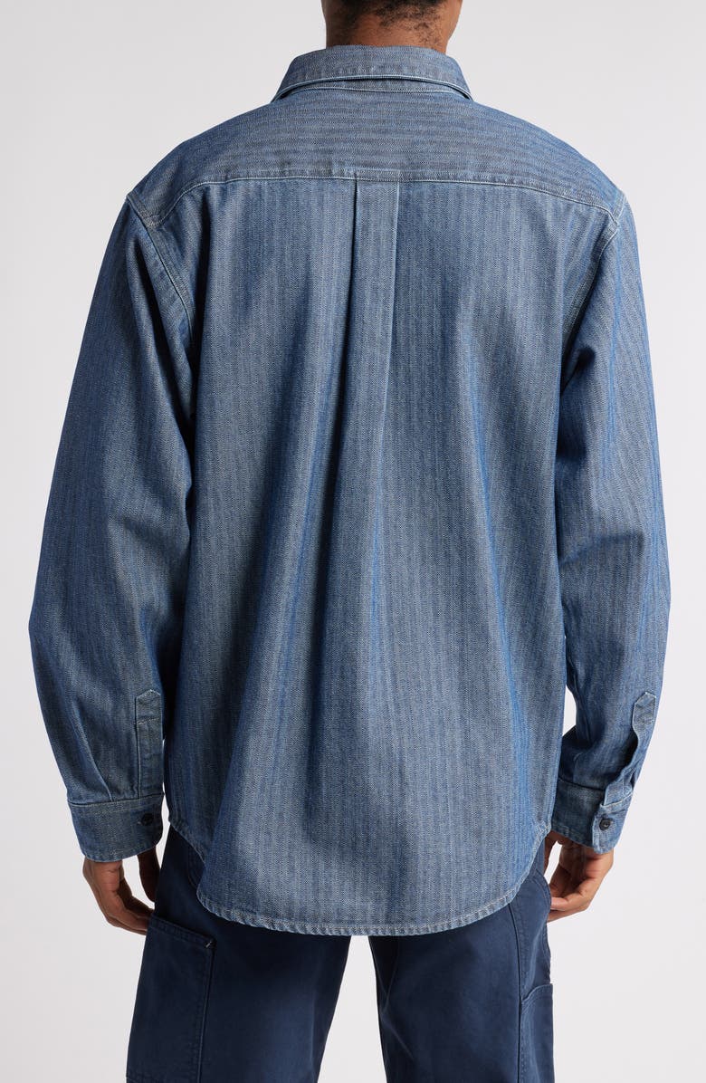 Roy Rogers x Dave's New York Time Off Shirt Jacket, Alternate, color, Recycled Indigo Chevronrinse