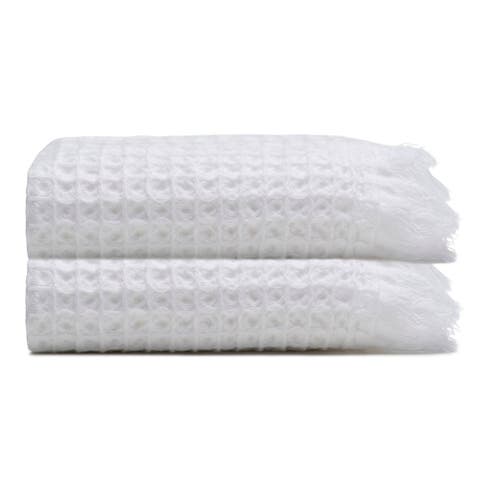 Waffle Turkish Cotton Kitchen & Guest Towel - Set of 2