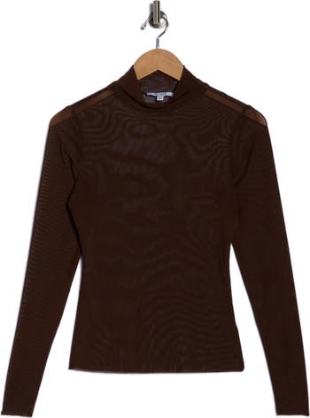 Zoe Mock Neck Mesh Top