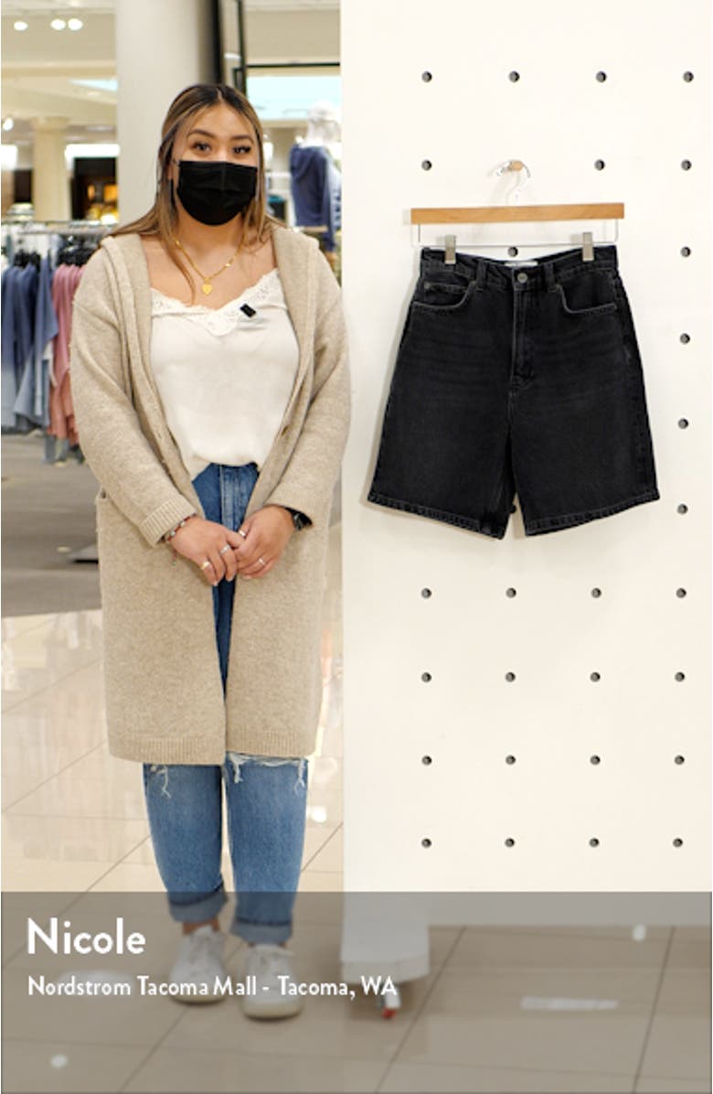 Sammie High Waist Relaxed Denim Shorts, sales video thumbnail