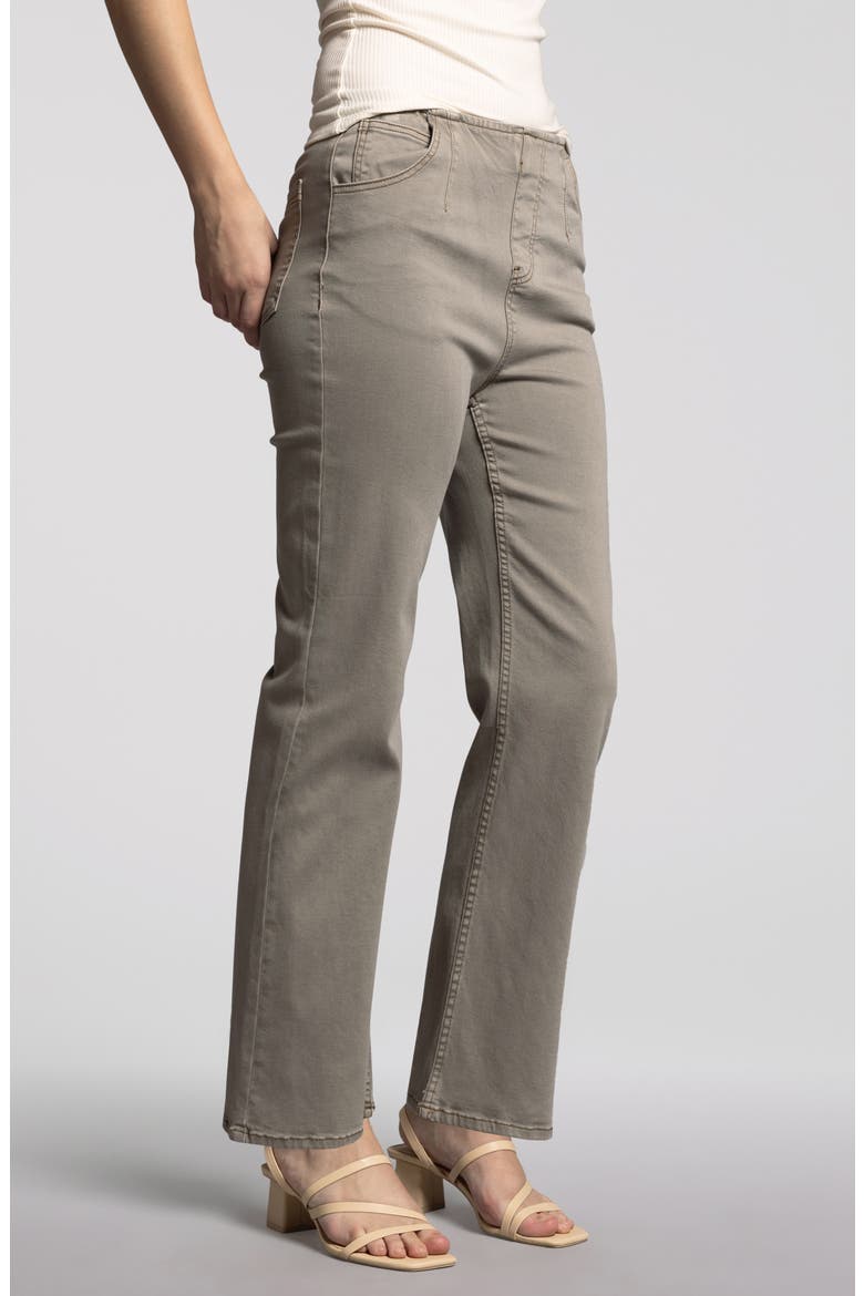 Manon Twill Pull-On Pants, Alternate, color, BRINDLE