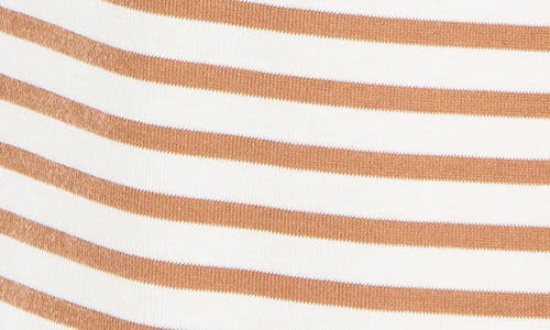 Max Studio Stripe Boatneck T-shirt In Multi