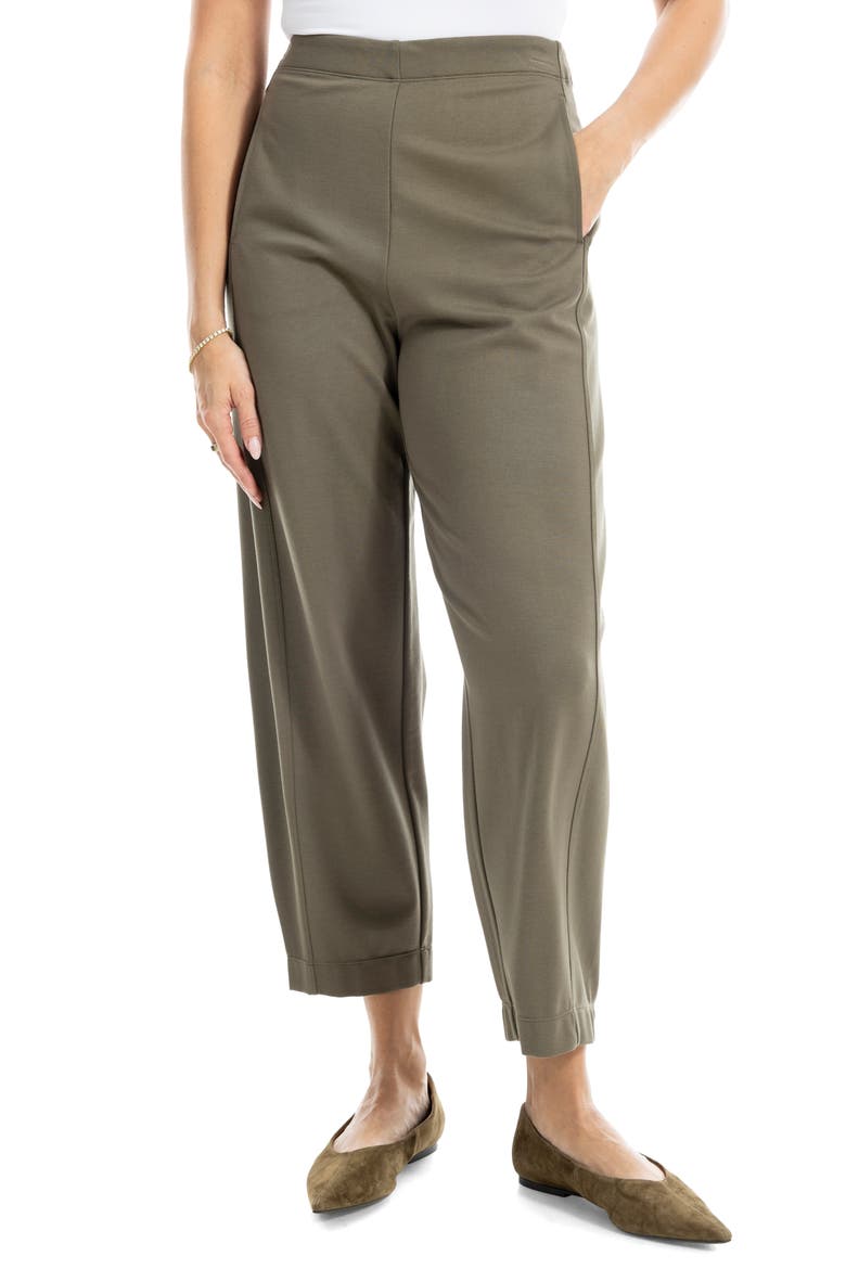 Ponte Barrel Pants, Main, color, SAGE