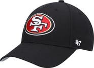 '47 Men's '47 Black San Francisco 49ers Logo MVP Adjustable Hat