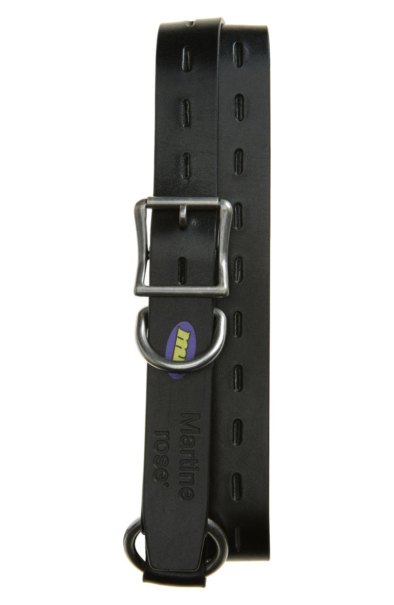 Martine Rose Bondage Leather Belt, Main, color, Black