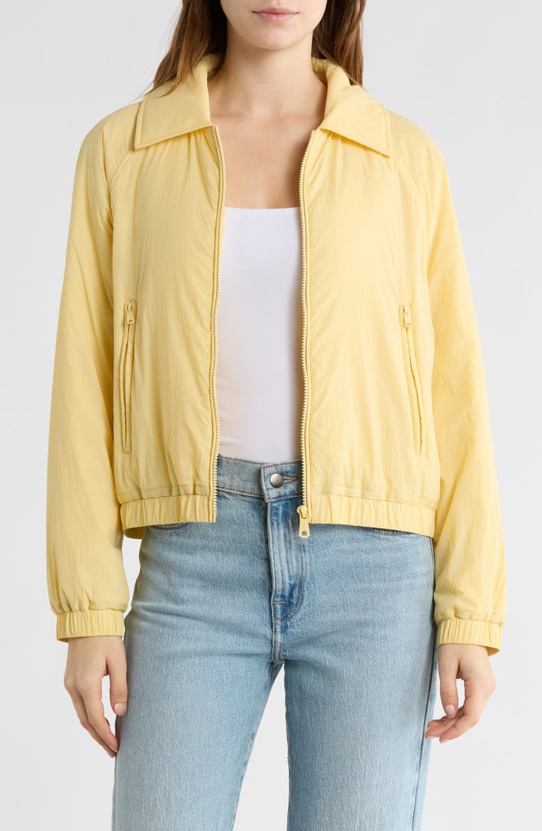 Bernardo Cloud Bomber Jacket, Alternate, color, Straw