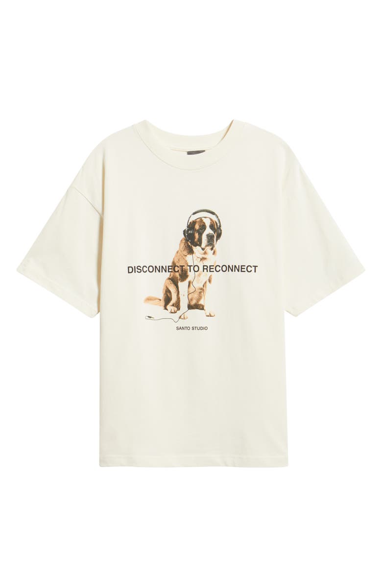 SANTO STUDIO Disconnect Drappo Graphic T-Shirt, Alternate, color, Cream