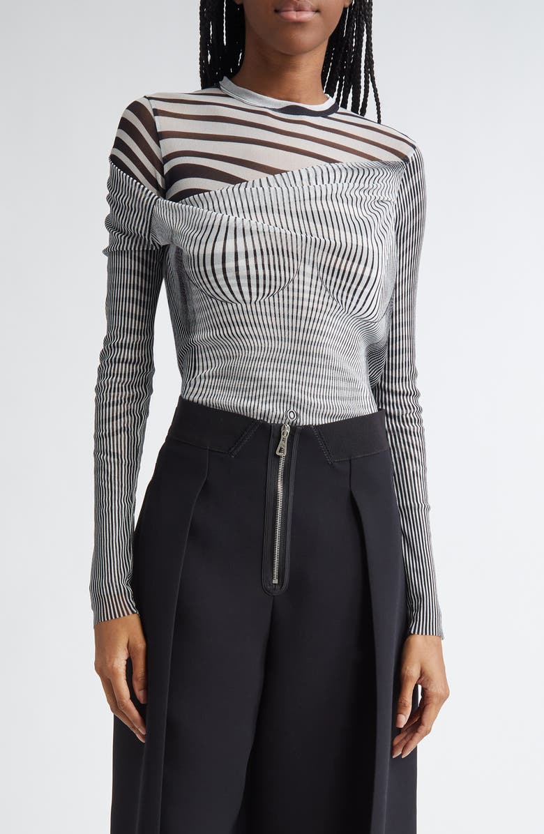 Jean Paul Gaultier The Draped Body Morphing Bodysuit, Main, color, 