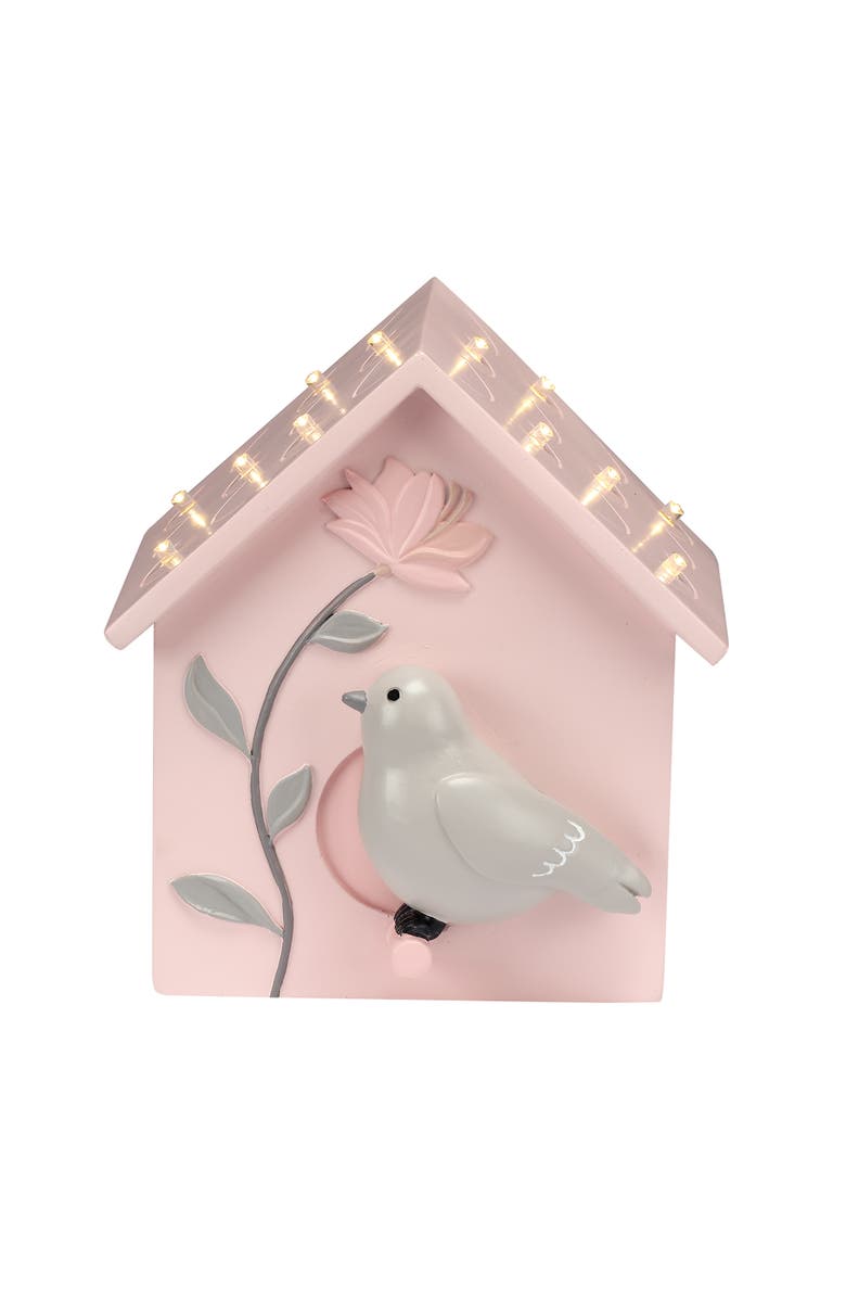 Lambs 
Ivy Petals Birdhouse Table Top Night Light LED Lamp, Alternate, color, Pink